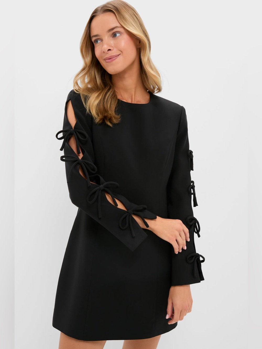 Tuckernuck Hyacinth House Black Bow Sleeve Belinda Mini Dress NWT